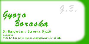 gyozo boroska business card