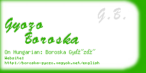 gyozo boroska business card